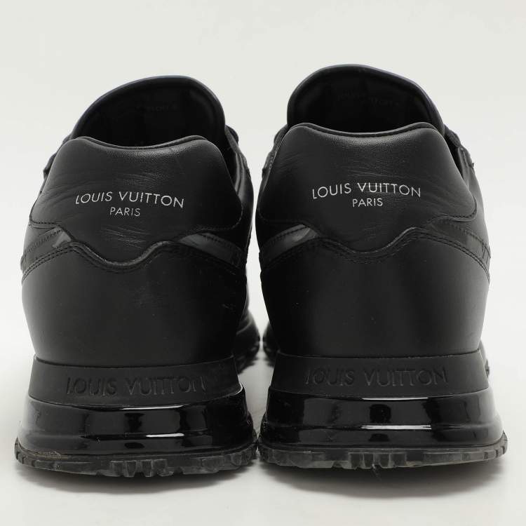 Pre Owned Louis Vuitton Black Monogram PVC and Leather Runaway Sneakers Size 42