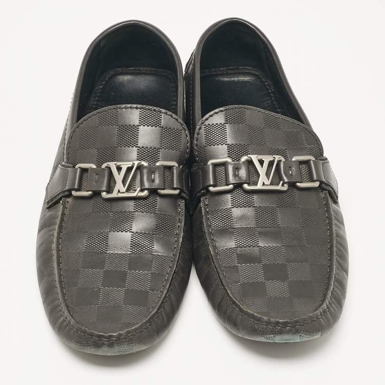 مملوكة مسبقًا Louis Vuitton Black Leather Monte Carlo Loafers Size 42
