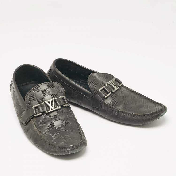 مملوكة مسبقًا Louis Vuitton Black Leather Monte Carlo Loafers Size 42
