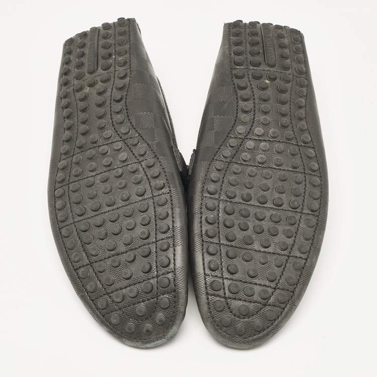 مملوكة مسبقًا Louis Vuitton Black Leather Monte Carlo Loafers Size 42