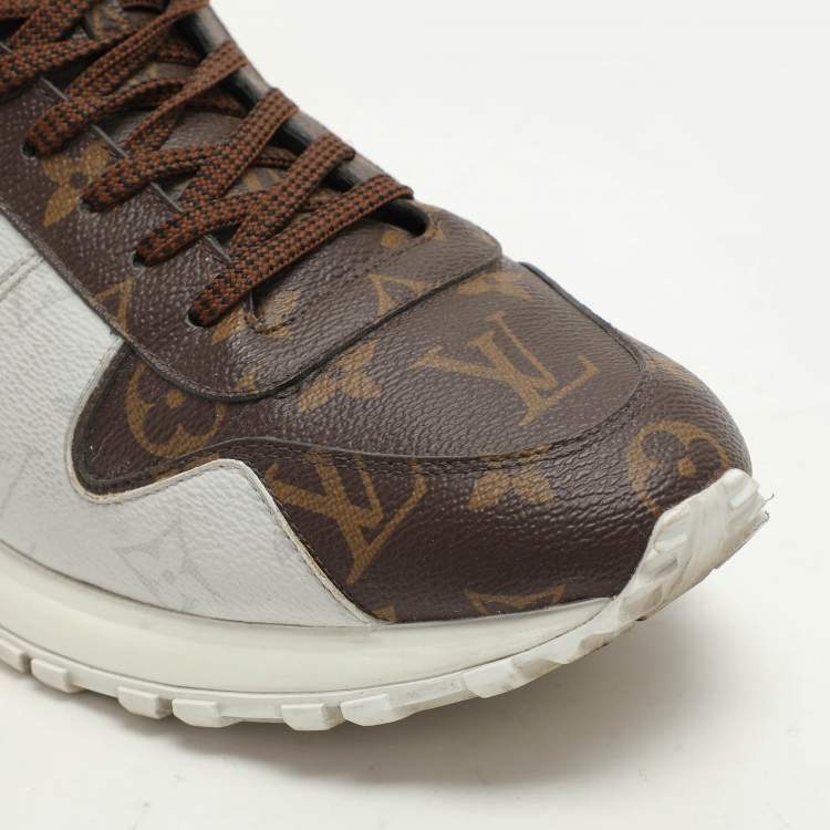 مملوكة مسبقًا Louis Vuitton Brown Canvas RunAway Lace Up Sneakers Size 41.5