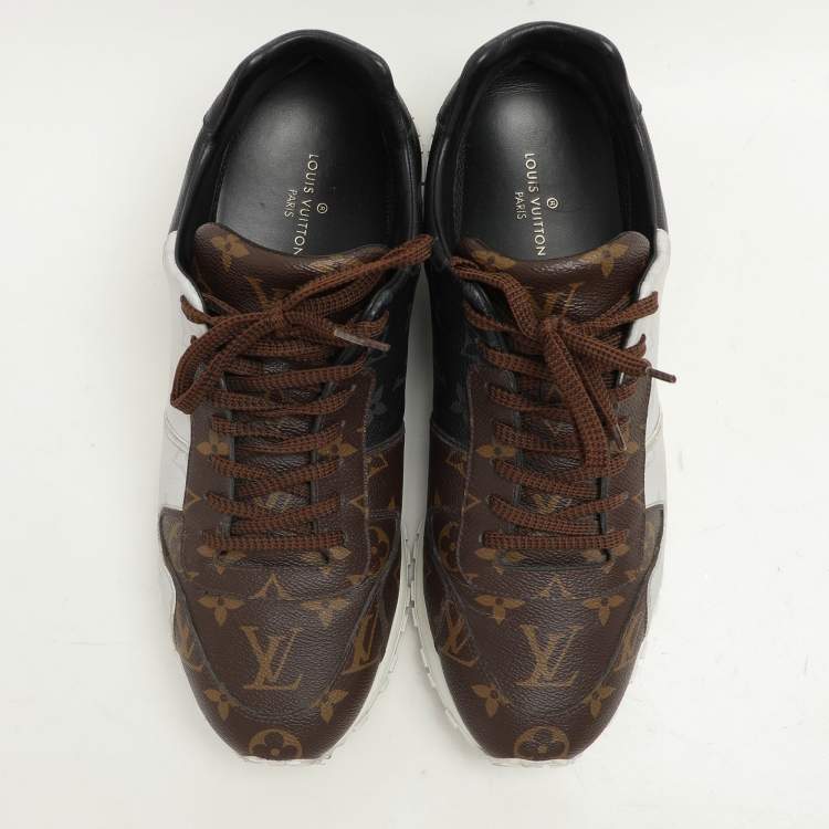 مملوكة مسبقًا Louis Vuitton Brown Canvas RunAway Lace Up Sneakers Size 41.5