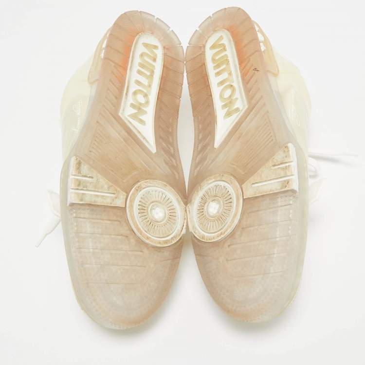 Pre Owned Louis Vuitton Transparent Monogram PVC LV Trainer Sneakers Size 43