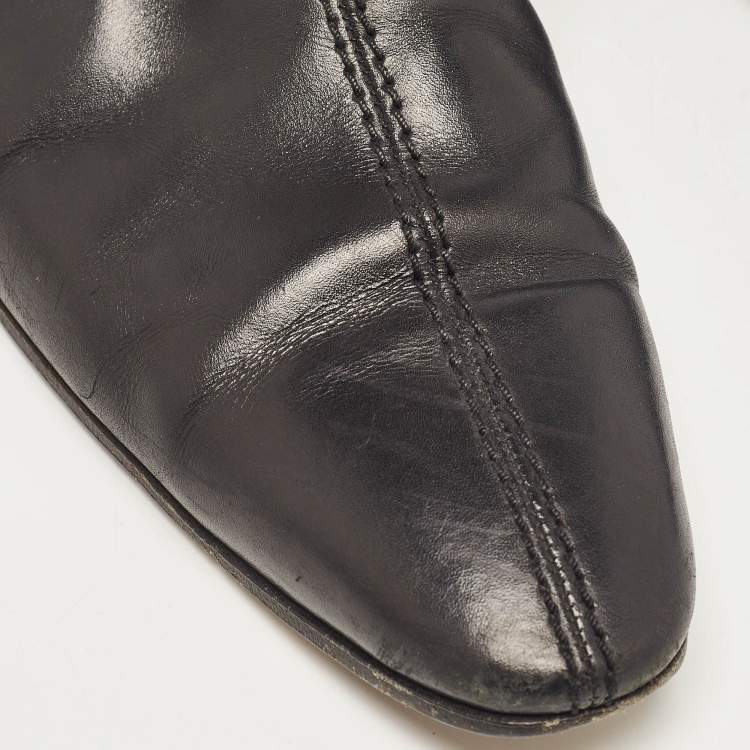 Pre Owned Louis Vuitton Black Damiere Leather Lace Up Derby Size 42.5