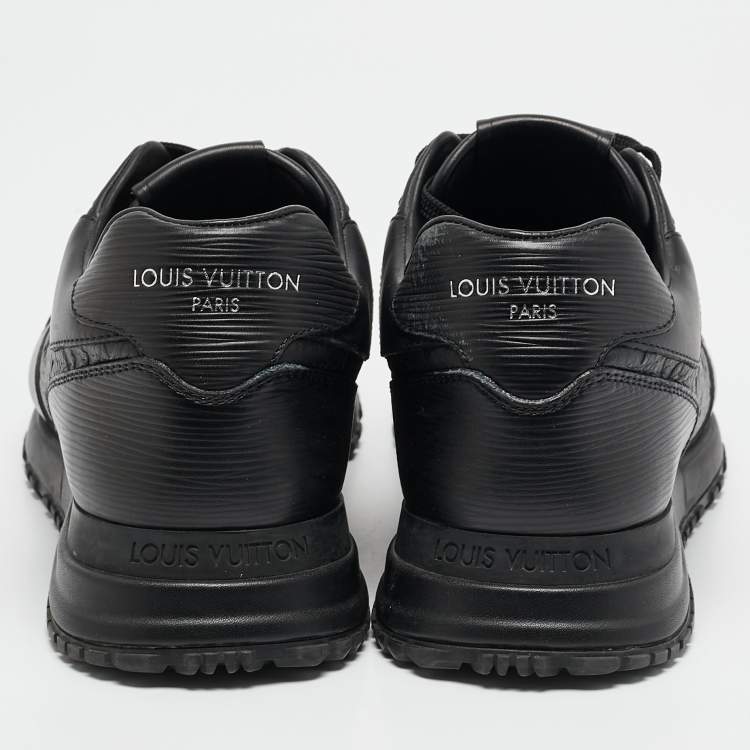 Pre Owned Louis Vuitton Black Leather Run Away Low Top Sneakers Size 42