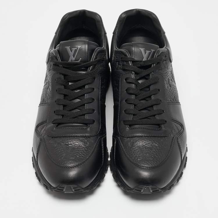 Pre Owned Louis Vuitton Black Leather Run Away Low Top Sneakers Size 42