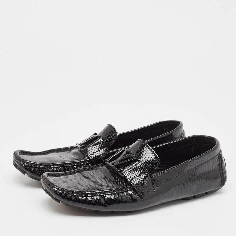 مملوكة مسبقًا Louis Vuitton Black Patent Leather Monte Carlo Loafers Size 41.5