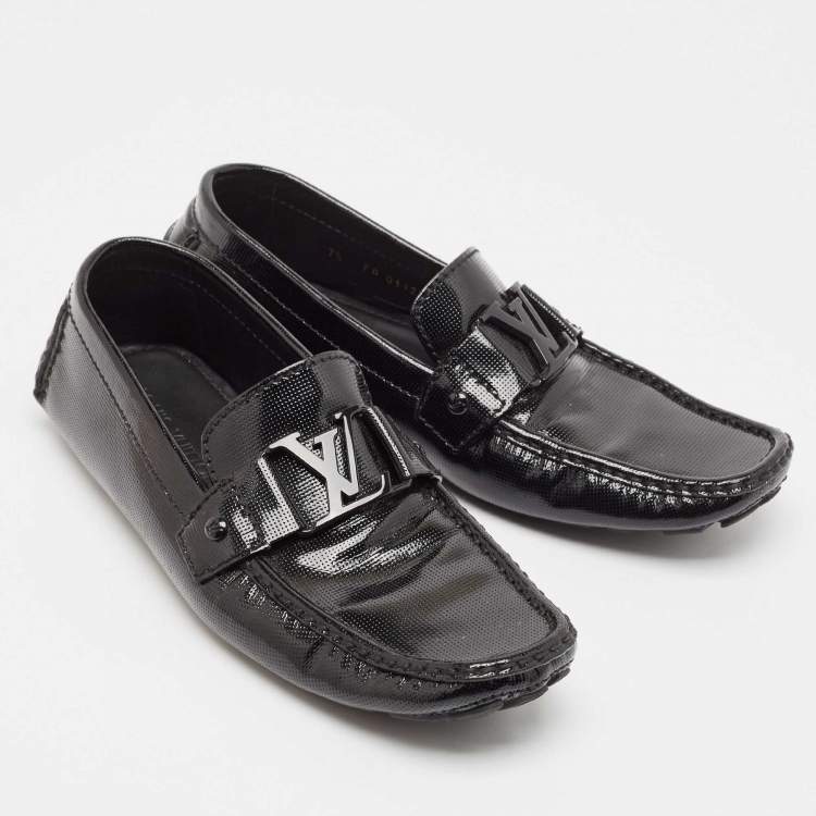 مملوكة مسبقًا Louis Vuitton Black Patent Leather Monte Carlo Loafers Size 41.5