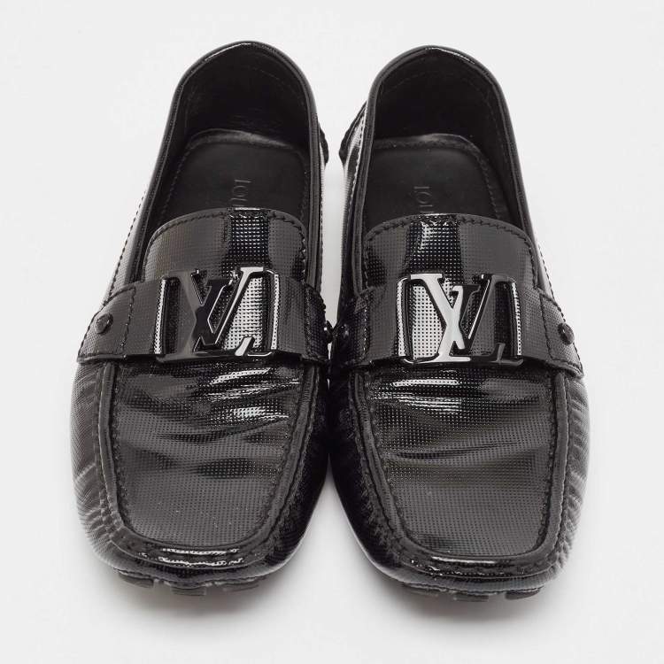 مملوكة مسبقًا Louis Vuitton Black Patent Leather Monte Carlo Loafers Size 41.5