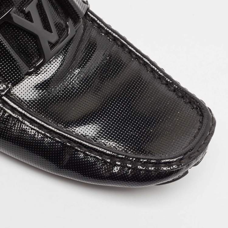 مملوكة مسبقًا Louis Vuitton Black Patent Leather Monte Carlo Loafers Size 41.5