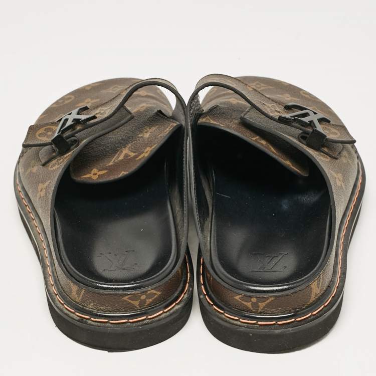 Pre Owned Louis Vuitton Monogram Canvas Easy Mules Size 44