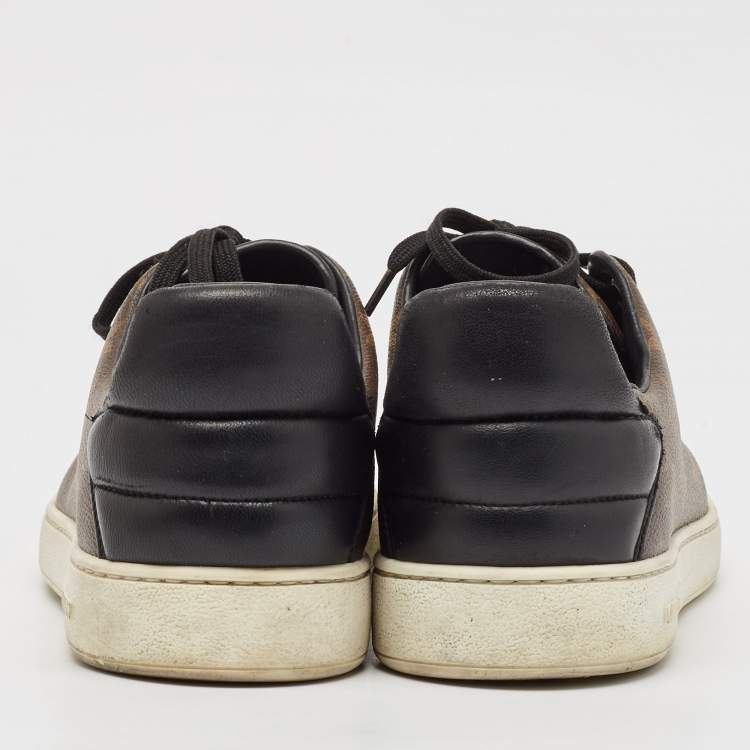 مملوكة مسبقًا Louis Vuitton Black Monogram Canvas and Leather Frontrow Low Top Sneakers Size 40.5