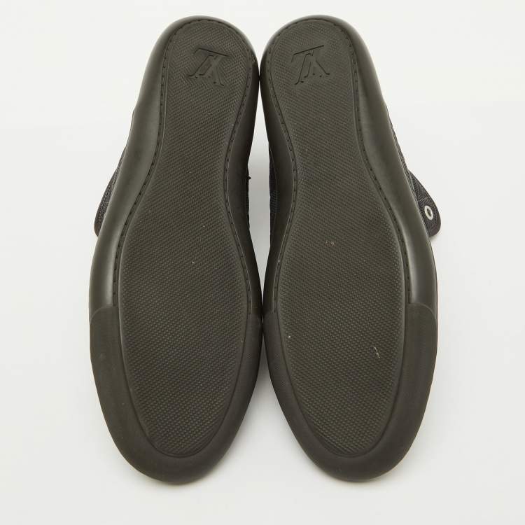 مملوكة مسبقًا Louis Vuitton Black Damier Graphite Nylon and Leather High Top Sneakers Size 43