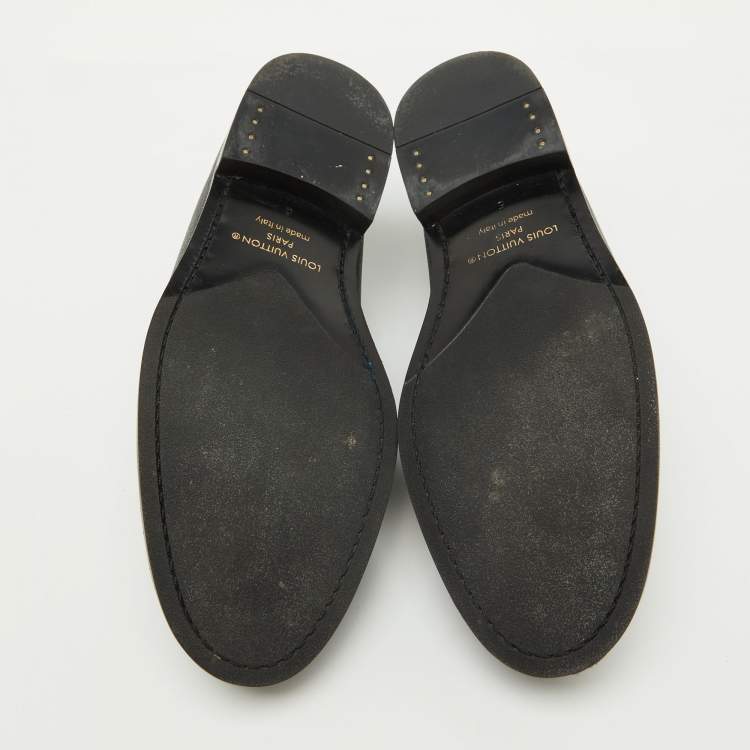 مملوكة مسبقًا Louis Vuitton Damier Graphite Canvas and Leather Major Loafers Size 39