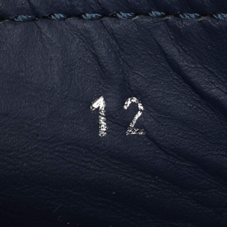 Pre Owned Louis Vuitton Blue Suede Monte Carlo Loafers Size 46