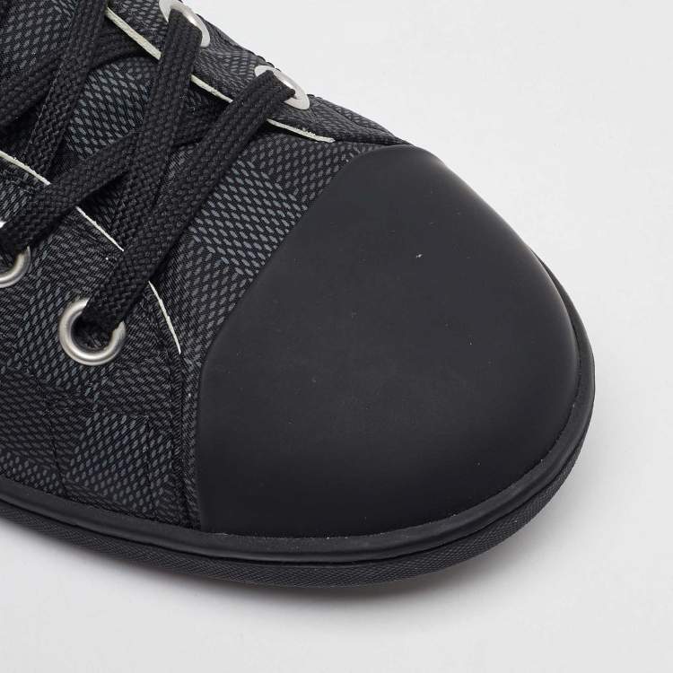 مملوكة مسبقًا Louis Vuitton Damier Graphite Fabric and Leather Low Top Sneakers Size 40.5