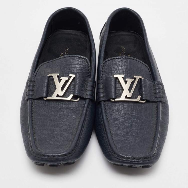 Pre Owned Louis Vuitton Black Leather Monte Carlo Loafers Size 41