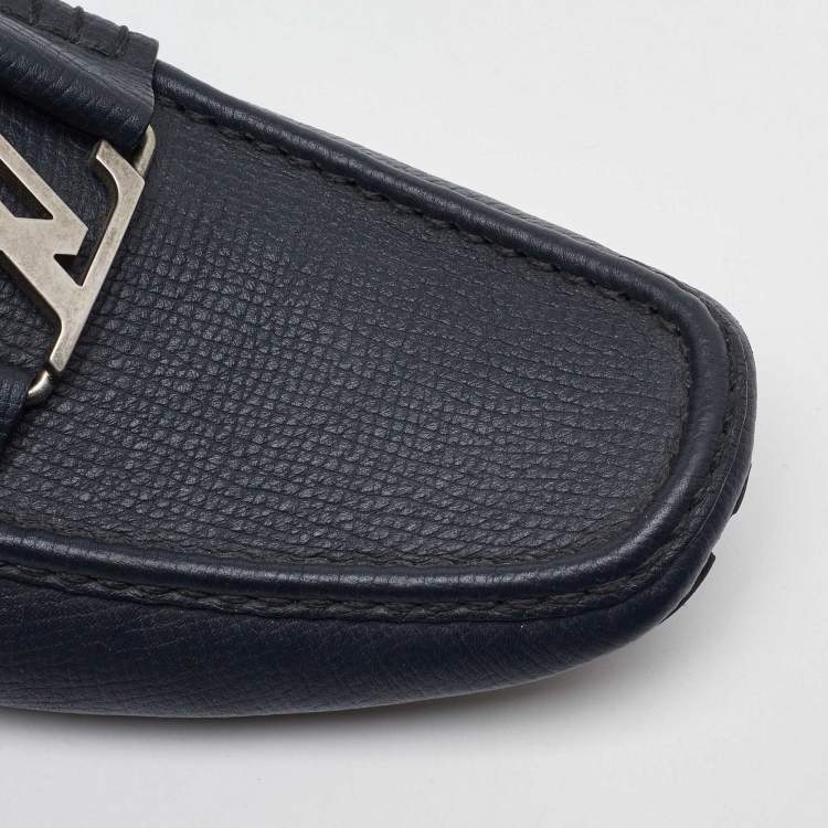 Pre Owned Louis Vuitton Black Leather Monte Carlo Loafers Size 41