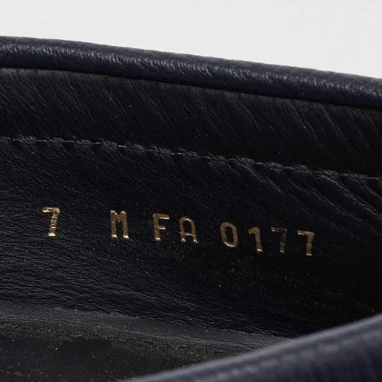 Pre Owned Louis Vuitton Black Leather Monte Carlo Loafers Size 41