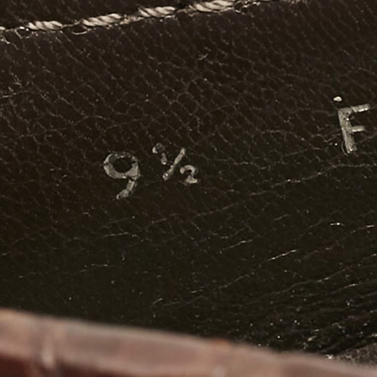 Pre Owned Louis Vuitton Dark Brown Alligator Leather Monte Carlo Loafers Size 43.5