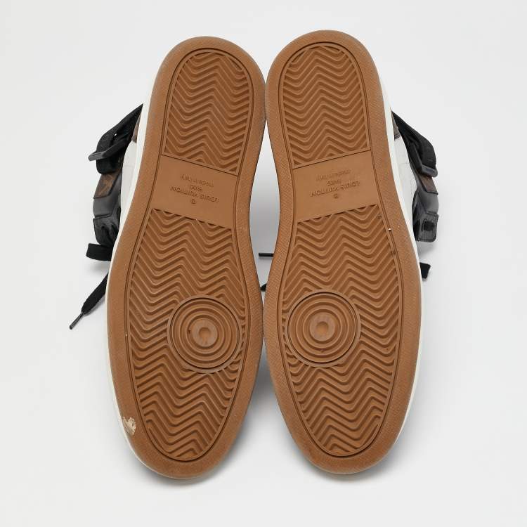Pre Owned Louis Vuitton Multicolor Monogram Canvas and Leather Rivoli Sneakers Size 43.5