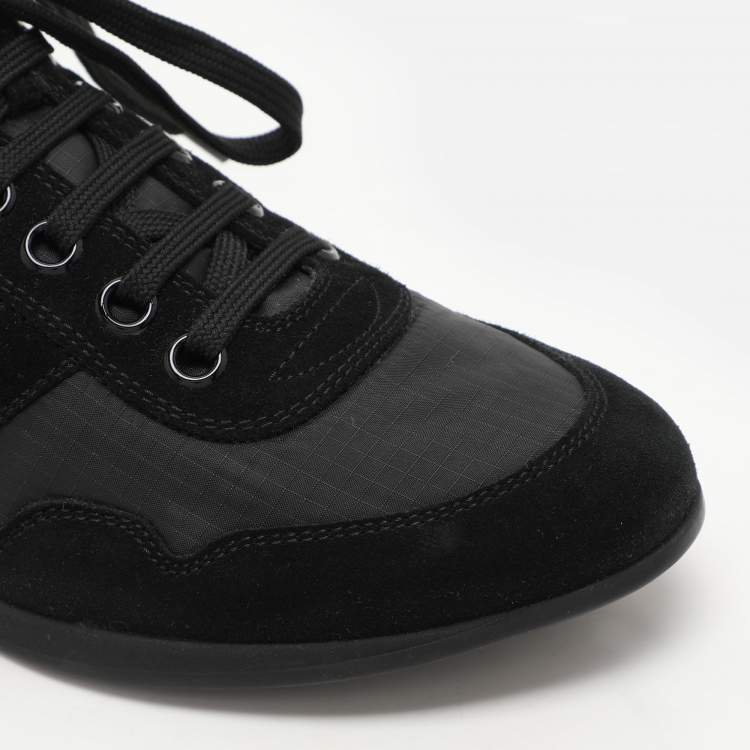 Pre Owned Louis Vuitton Black Nylon and Suede Fuselage Low-Top Sneakers Size 40