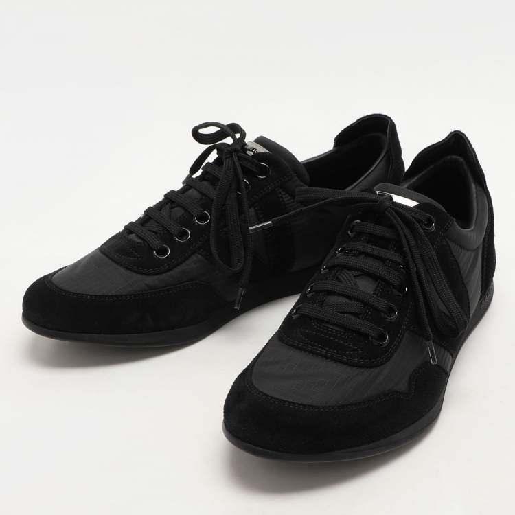 Pre Owned Louis Vuitton Black Nylon and Suede Fuselage Low-Top Sneakers Size 40