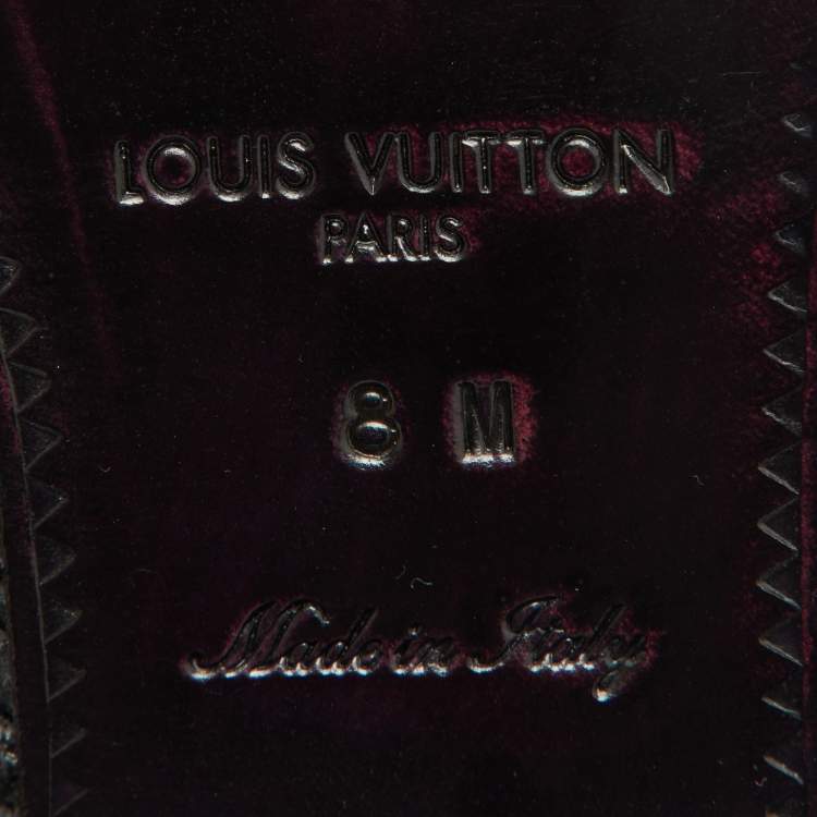 مملوكة مسبقًا Louis Vuitton Black Damier Infini Leather Graduation Loafers Size 42