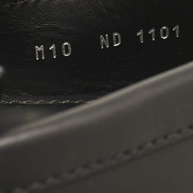 Pre Owned Louis Vuitton Black Leather Monte Carlo Loafers Size 44