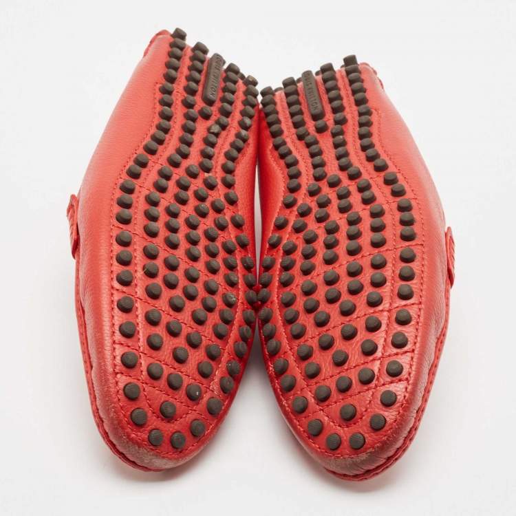 مملوكة مسبقًا Louis Vuitton Red  Leather Hockeheim Loafers Size 42