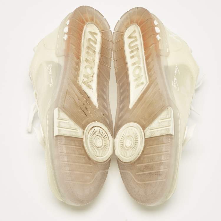 Pre Owned Louis Vuitton Transparent PVC LV Trainer Sneakers Size 44