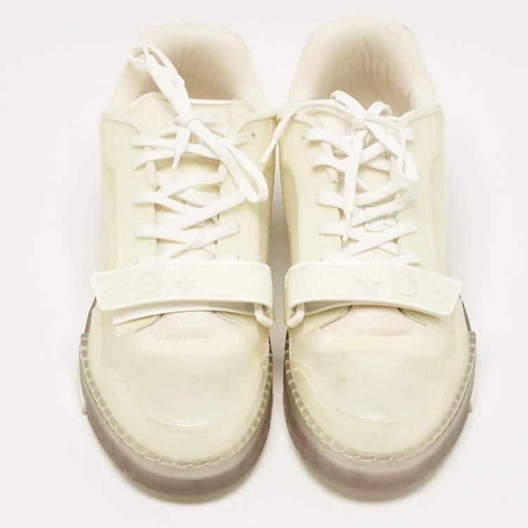 Pre Owned Louis Vuitton Transparent PVC LV Trainer Sneakers Size 44