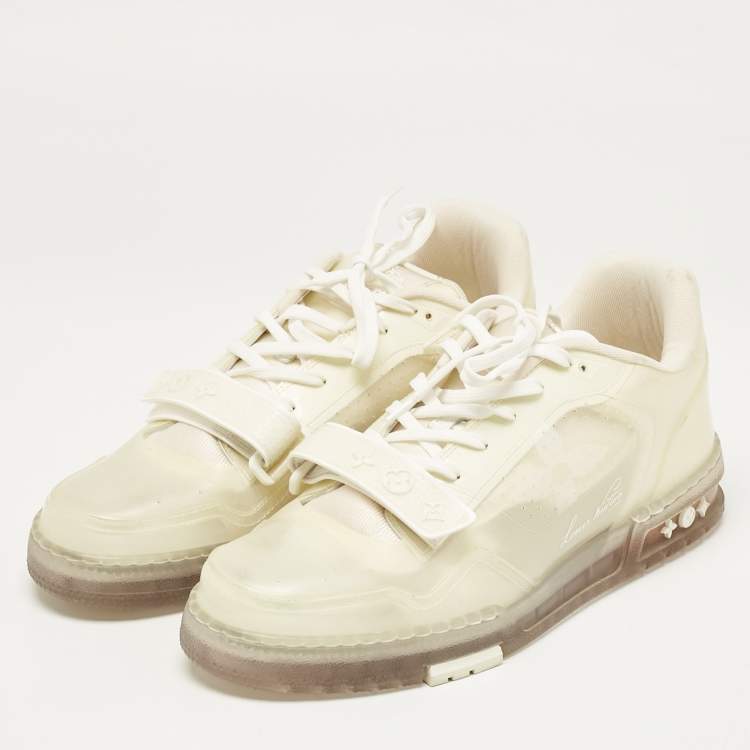 Pre Owned Louis Vuitton Transparent PVC LV Trainer Sneakers Size 44