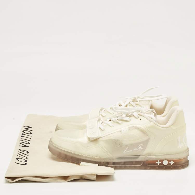 Pre Owned Louis Vuitton Transparent PVC LV Trainer Sneakers Size 44