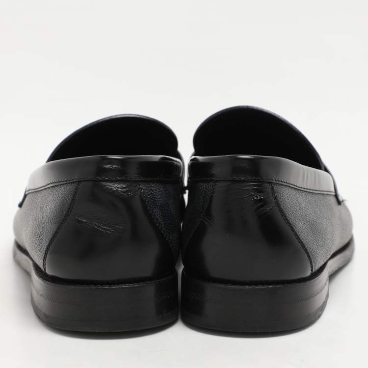 مملوكة مسبقًا Louis Vuitton Damier Graphite Canvas and Leather Major Loafers Size 42