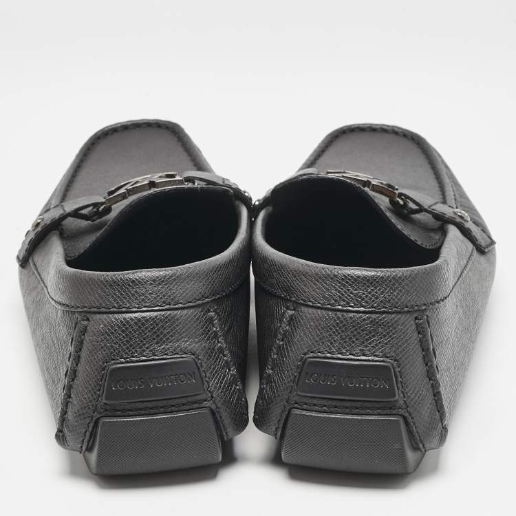 Pre Owned Louis Vuitton Black Leather Monte Carlo Loafers Size 44.5
