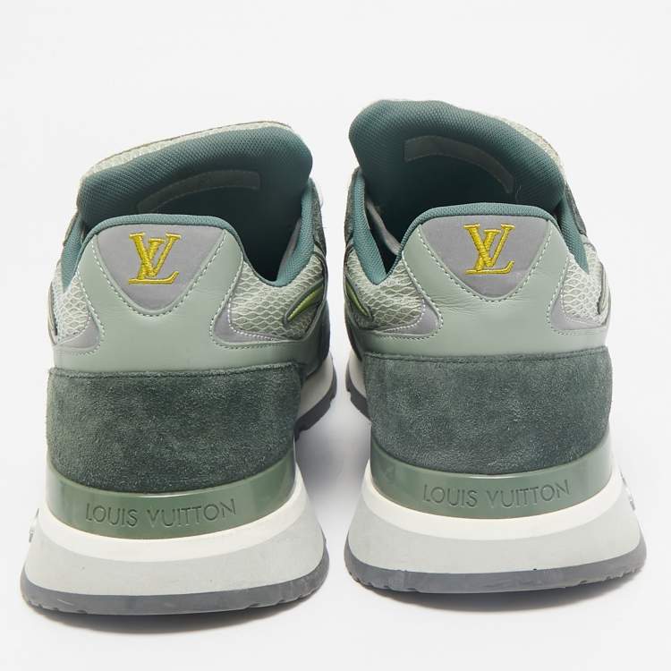 Pre Owned Louis Vuitton Multicolor Suede and Mesh Run Away Low-Top Sneakers Size 43