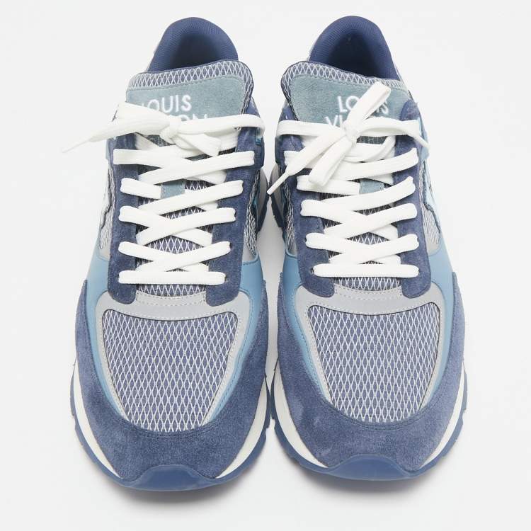 مملوكة مسبقًا Louis Vuitton Multicolor Leather and Suede Run Away Low Top Sneakers Size 43