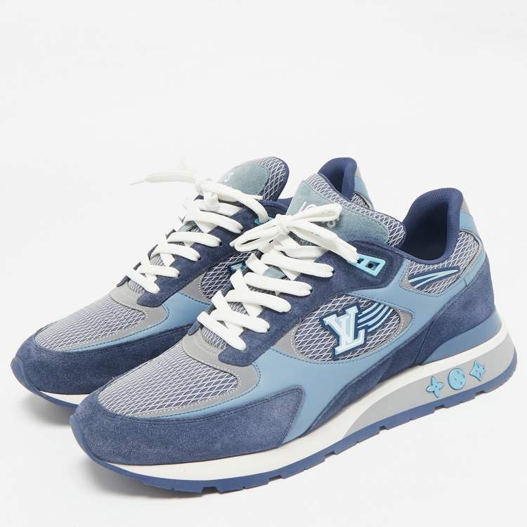 مملوكة مسبقًا Louis Vuitton Multicolor Leather and Suede Run Away Low Top Sneakers Size 43