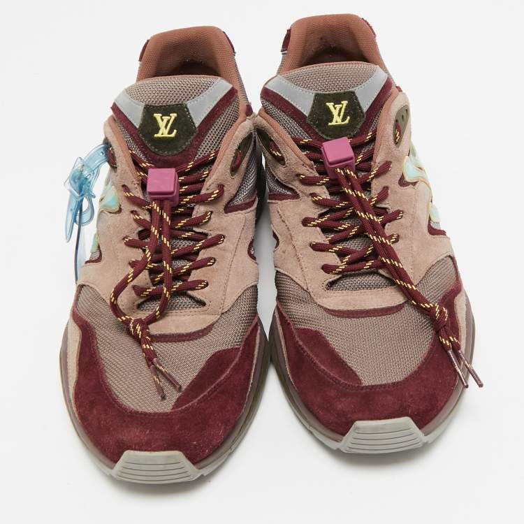 Pre Owned Louis Vuitton Multicolor Suede and Mesh LV Trail Sneakers Size 43