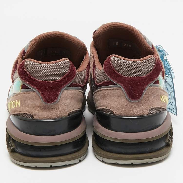 Pre Owned Louis Vuitton Multicolor Suede and Mesh LV Trail Sneakers Size 43