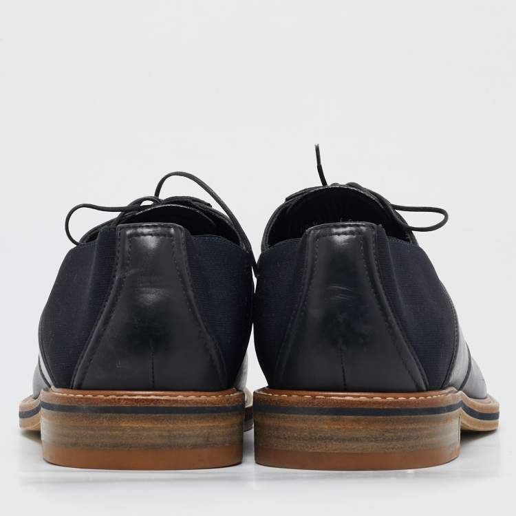 Pre Owned Louis Vuitton Black Leather  Lace Up Oxford Size 44.5
