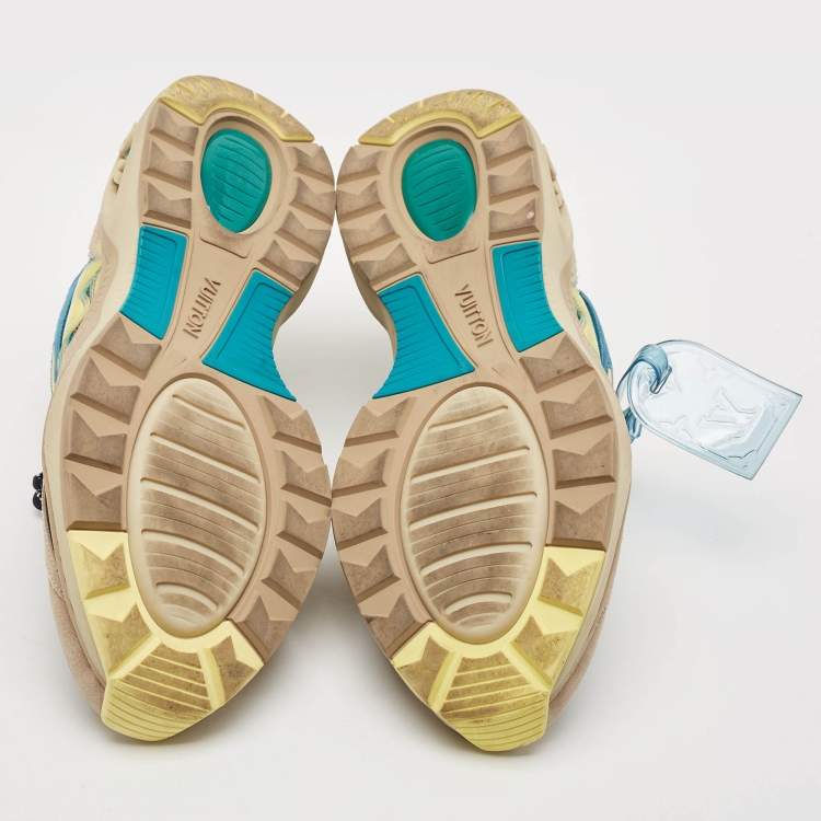 مملوكة مسبقًا Louis Vuitton Multicolor Leather and Mesh LV Trail Sneakers Size 42.5