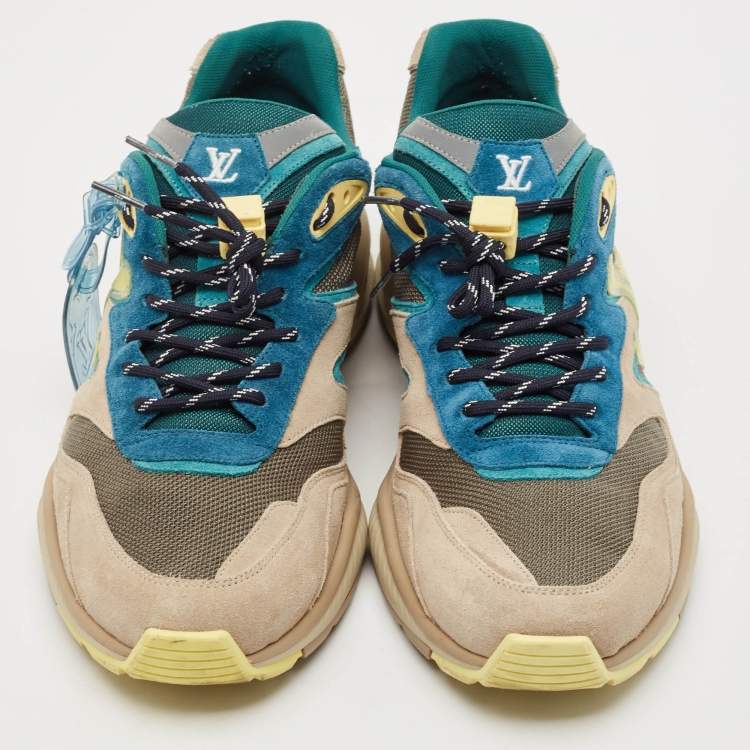 مملوكة مسبقًا Louis Vuitton Multicolor Leather and Mesh LV Trail Sneakers Size 42.5