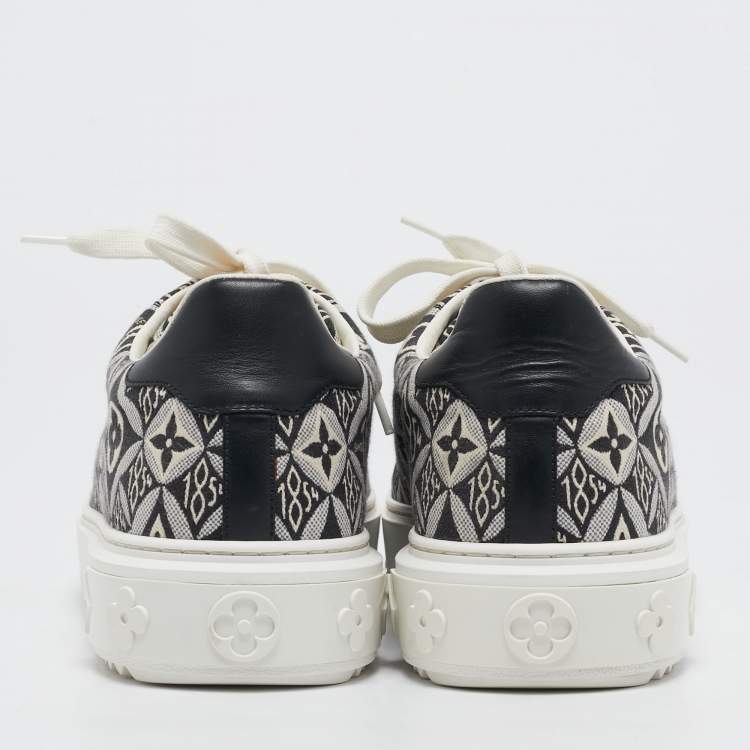 Pre Owned Louis Vuitton Monogram Canvas and Leather LV Trainers Sneakers Size 42 