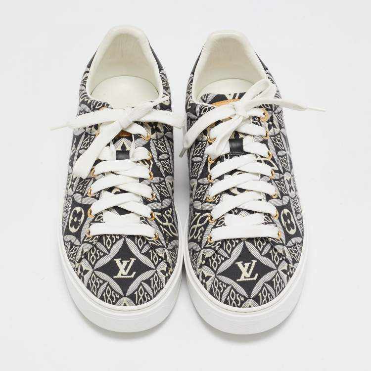 Pre Owned Louis Vuitton Monogram Canvas and Leather LV Trainers Sneakers Size 42 
