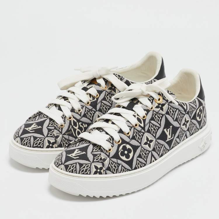 Pre Owned Louis Vuitton Monogram Canvas and Leather LV Trainers Sneakers Size 42 