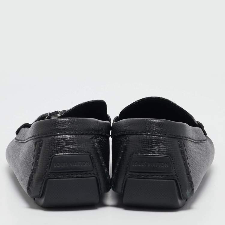 مملوكة مسبقًا Louis Vuitton Black Leather Monte Carlo Slip On Loafers Size 42