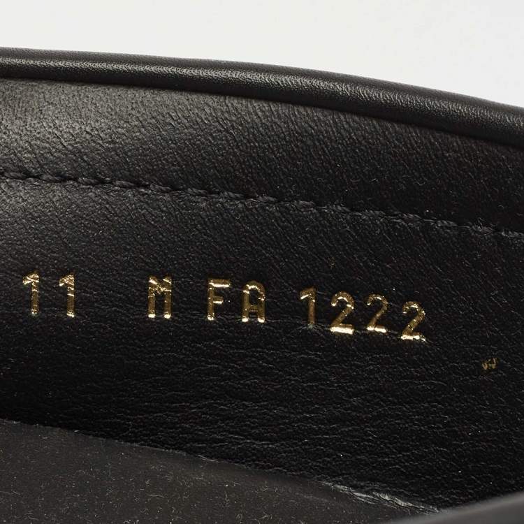 Pre Owned Louis Vuitton Black/Grey Damier Graphite Canvas Hockenheim Loafers Size 45