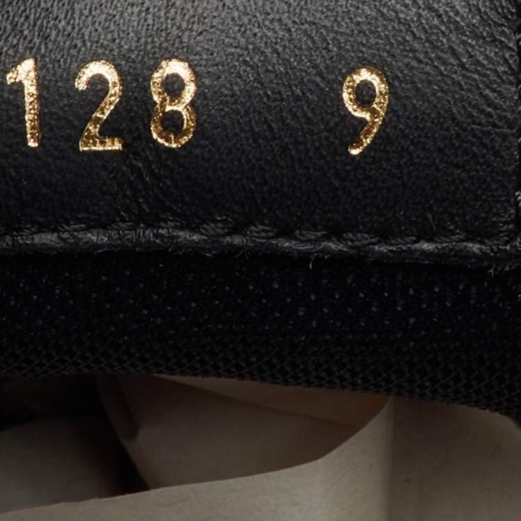 Pre Owned Louis Vuitton Black Monogram Eclipse Frontrow Low Top Sneakers Size 43